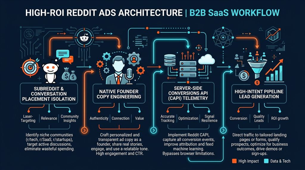 Reddit ads for B2B SaaS performance marketing analytics and conversion tracking dashboard