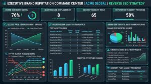 Reverse SEO strategy framework for enterprise brand reputation and negative search suppression